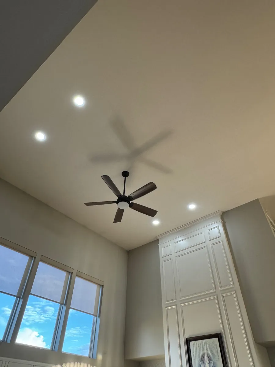 Ceiling fan and recessed lighting installation in Wood Dale, IL